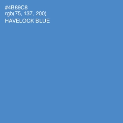#4B89C8 - Havelock Blue Color Image